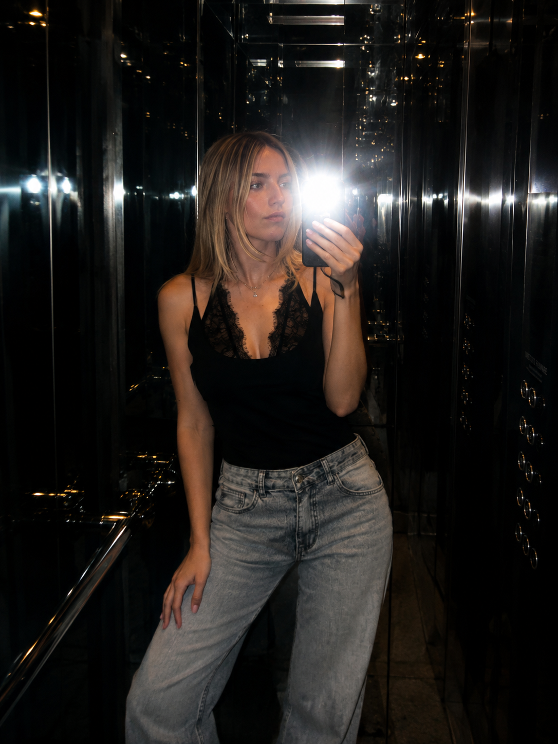 Midnight Lace Body – Body nero con inserti in pizzo | Deda Roma