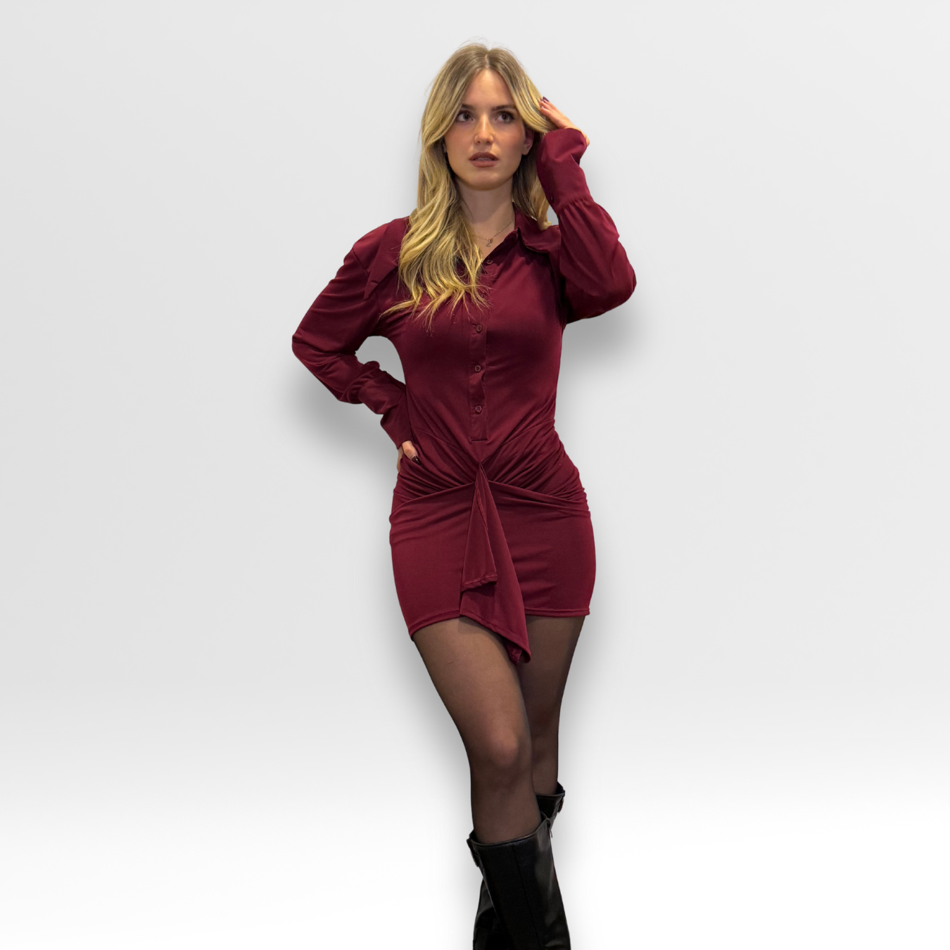 Abito Corto Drappeggiato Donna | Modello Ruby | Deda Roma