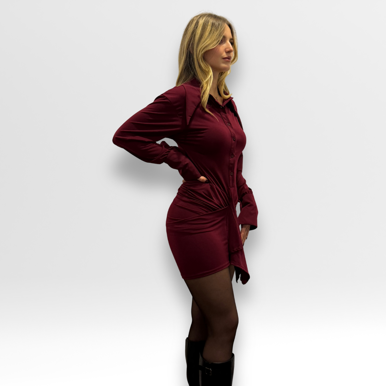 Abito Corto Drappeggiato Donna | Modello Ruby | Deda Roma