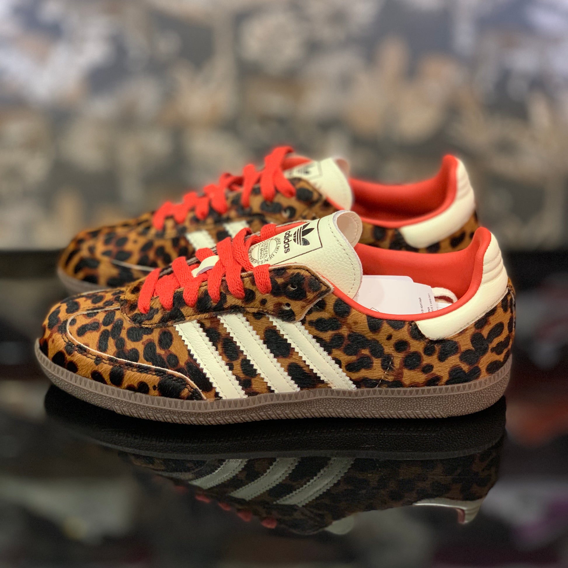 Adidas Samba OG Preloved Red Leopard Deda Roma Timeless Elegance