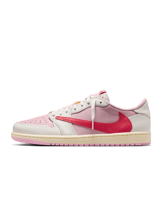 Acquista le Jordan 1 Low Travis Scott Tropical Pink in esclusiva da DEDA ROMA. Sneakers originali in edizione limitata, spedizione rapida e gratuita con possibilità di ritiro a Roma in negozio fisico in via di Monteverde 5d.