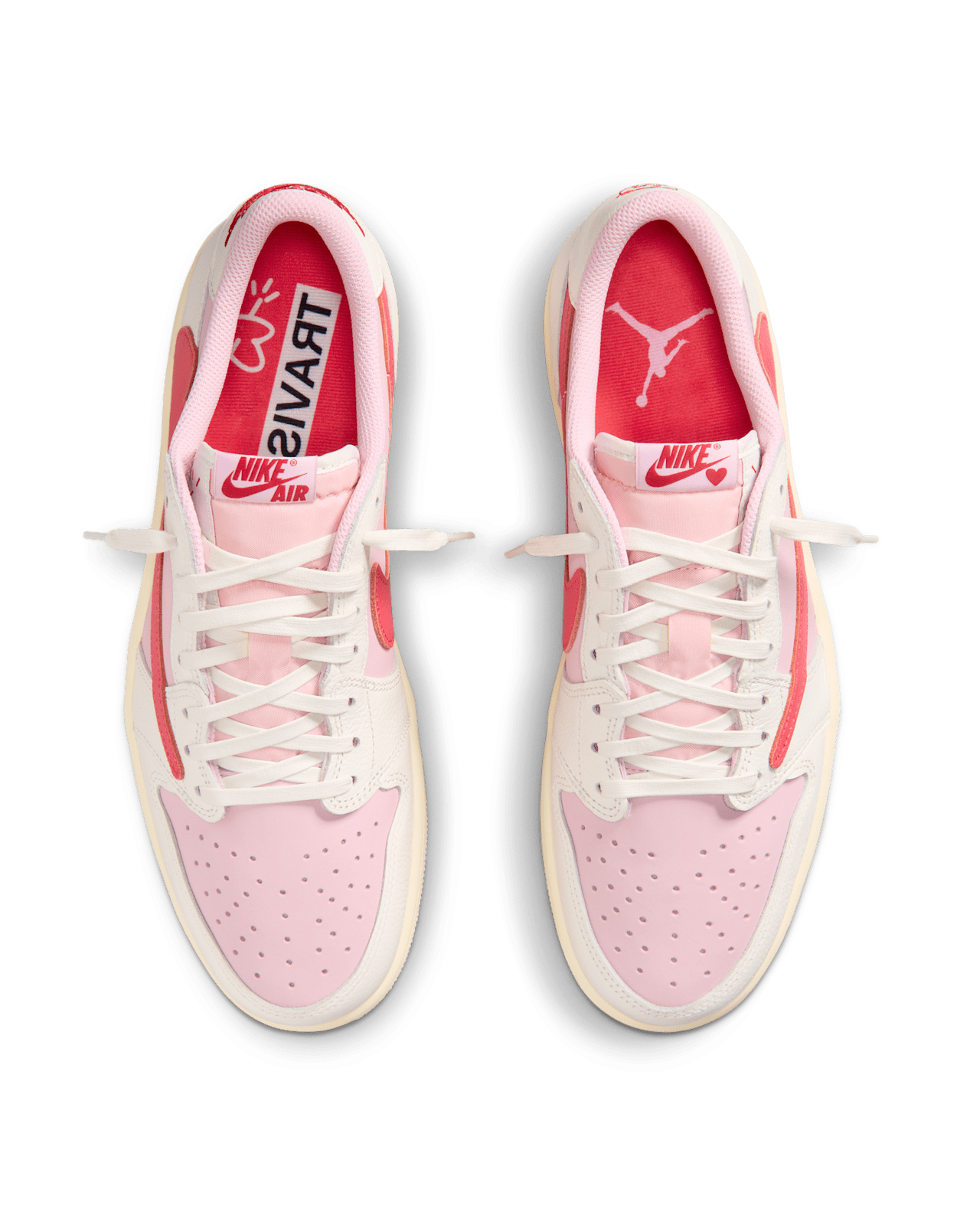 Acquista le Jordan 1 Low Travis Scott Tropical Pink in esclusiva da DEDA ROMA. Sneakers originali in edizione limitata, spedizione rapida e gratuita con possibilità di ritiro a Roma in negozio fisico in via di Monteverde 5d.